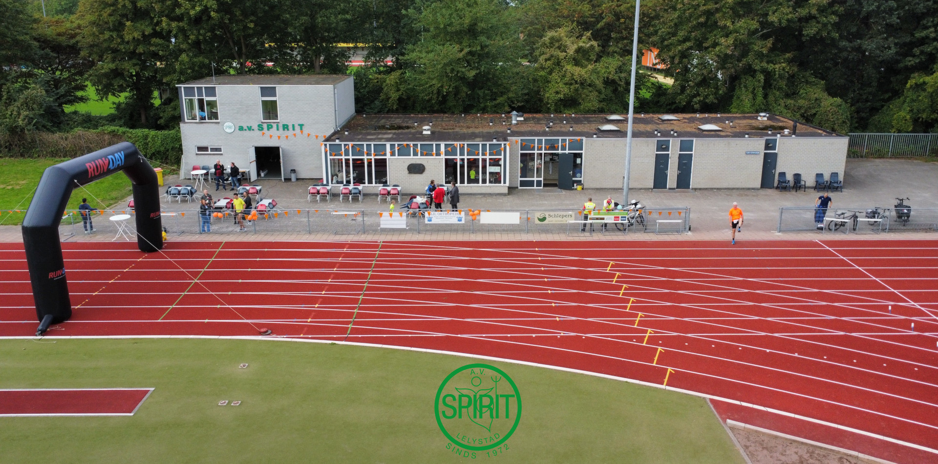 Clubgebouw van Atletiek Vereniging Spirit in Lelystad