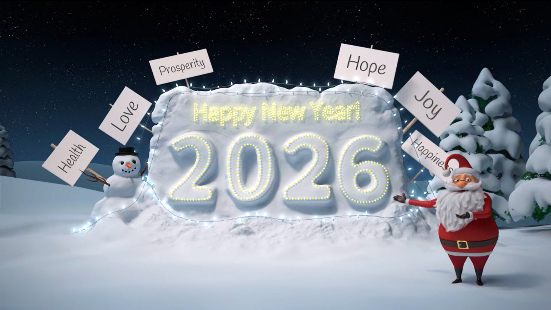 Running Santa - Happy New Year 2026!